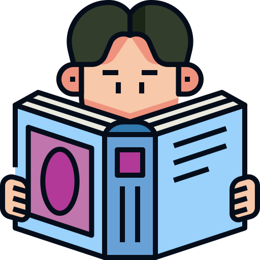 A person reading a book